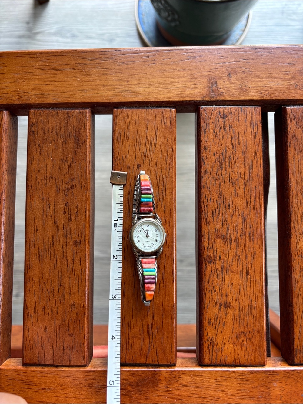 Vintage Sterling Silver Native American Anasazi Watch - Picture 9 of 10